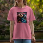 3D Tree And Mountain - Half Sleeve T-Shirt For Women