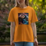3D Tree And Mountain - Half Sleeve T-Shirt For Women