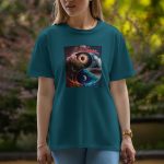 3D Tree And Mountain - Half Sleeve T-Shirt For Women