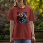 3D Tree And Mountain - Half Sleeve T-Shirt For Women