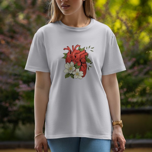 Anatomical Heart - Half Sleeve T-Shirt For Women