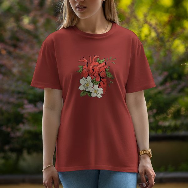 Anatomical Heart - Half Sleeve T-Shirt For Women