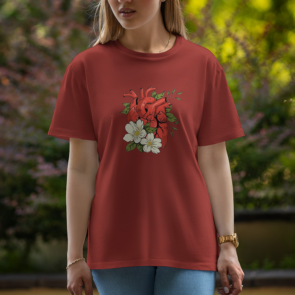 Anatomical Heart - Half Sleeve T-Shirt For Women