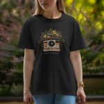 Camera with flowers - Half Sleeve T-Shirt For Women