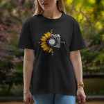 Flower Camera - Half Sleeve T-Shirt For Women