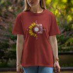 Flower Camera - Half Sleeve T-Shirt For Women