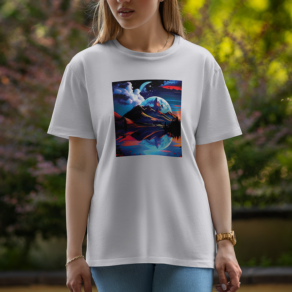 Mountain - Half Sleeve T-Shirt For Women