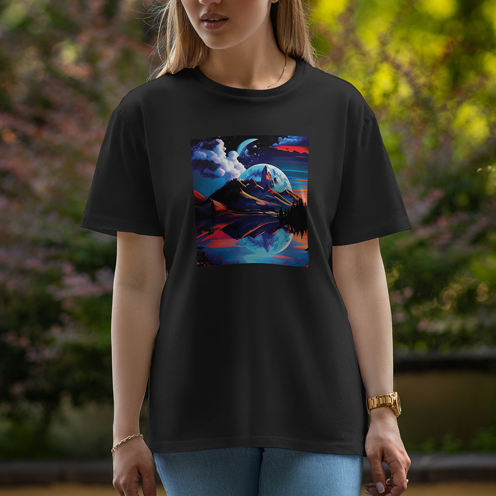 Mountain - Half Sleeve T-Shirt For Women