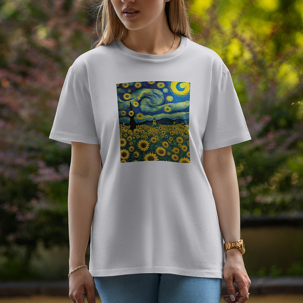 Sun Flower - Half Sleeve T-Shirt For Women