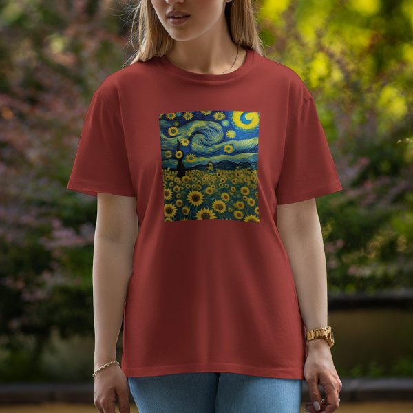 Sun Flower - Half Sleeve T-Shirt For Women