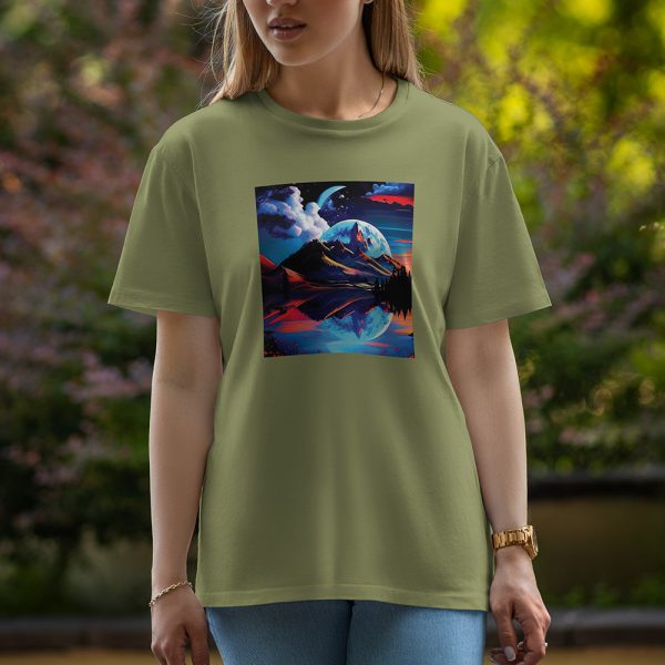 Mountain - Half Sleeve T-Shirt For Women