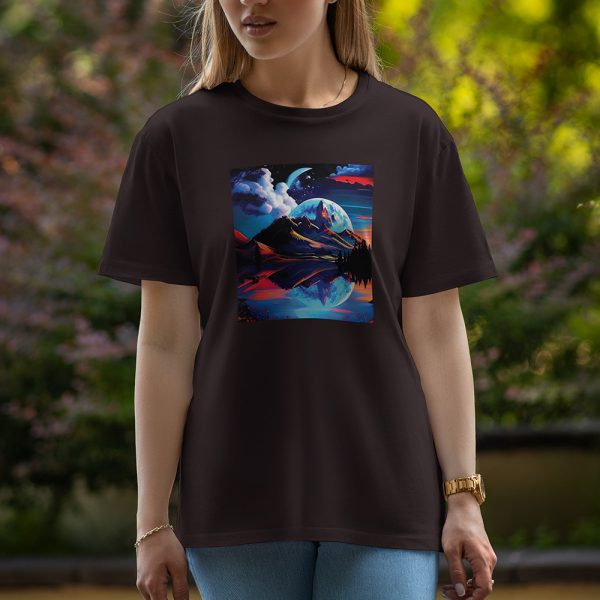 Mountain - Half Sleeve T-Shirt For Women