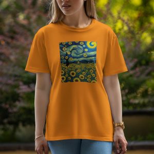Sun Flower - Half Sleeve T-Shirt For Women
