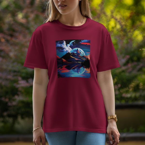 Mountain - Half Sleeve T-Shirt For Women