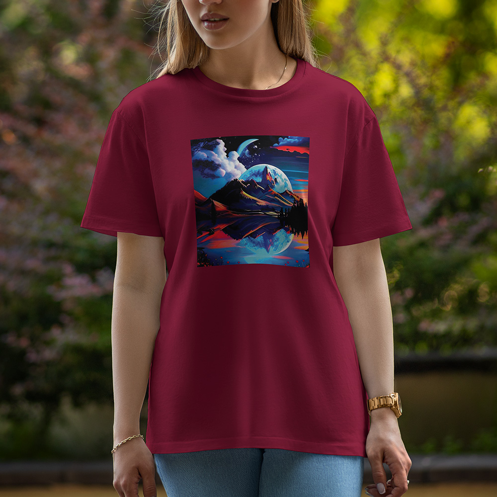 Mountain - Half Sleeve T-Shirt For Women