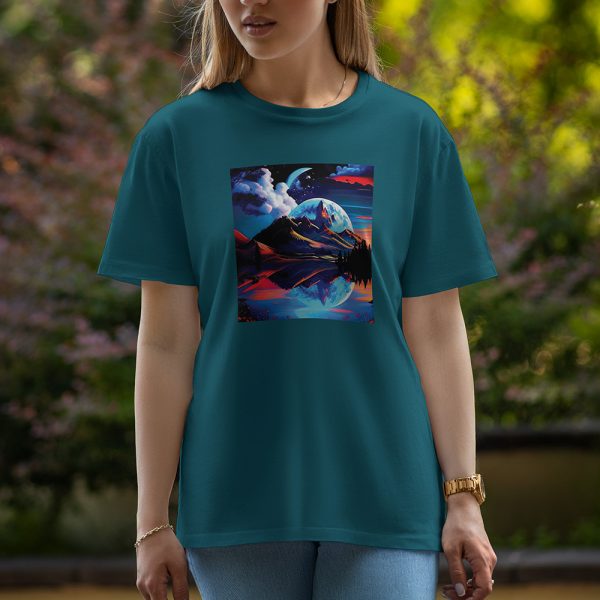 Mountain - Half Sleeve T-Shirt For Women