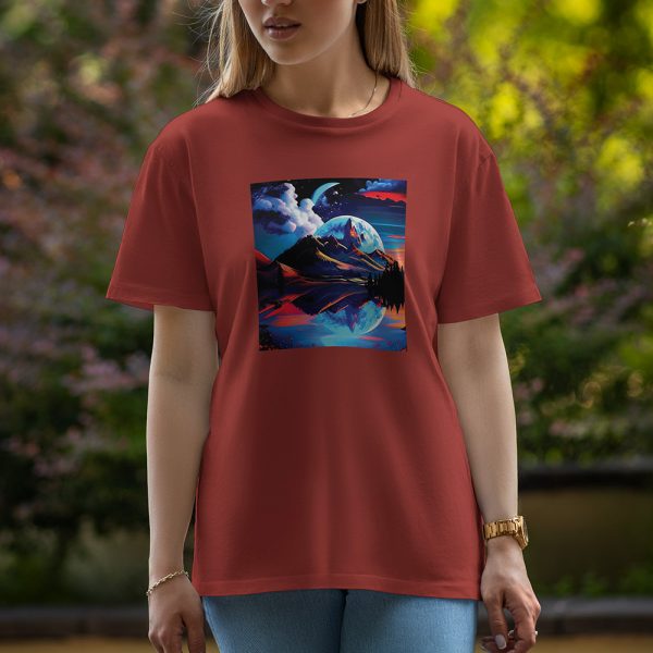 Mountain - Half Sleeve T-Shirt For Women