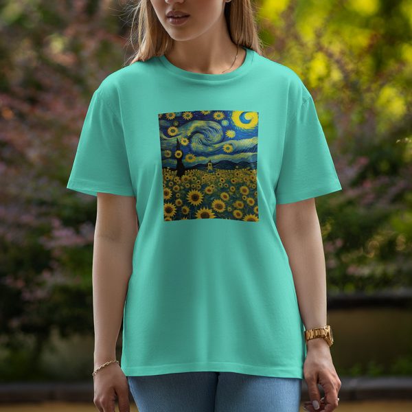 Sun Flower - Half Sleeve T-Shirt For Women