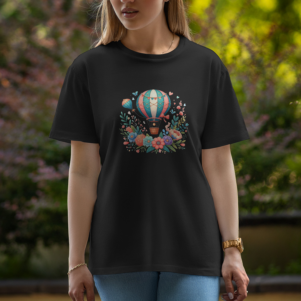 Hot Air Balloon - Half Sleeve T-Shirt For Women