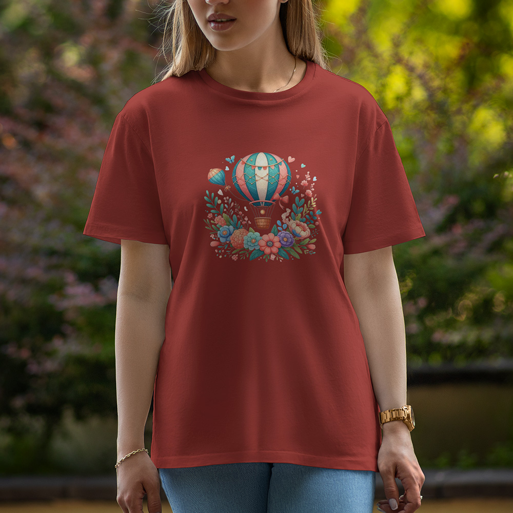 Hot Air Balloon - Half Sleeve T-Shirt For Women