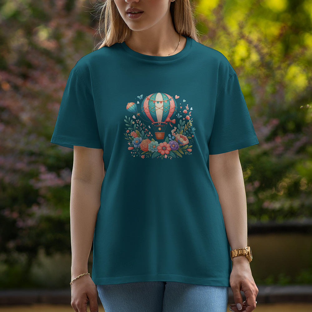 Hot Air Balloon - Half Sleeve T-Shirt For Women
