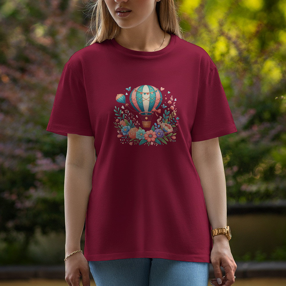 Hot Air Balloon - Half Sleeve T-Shirt For Women