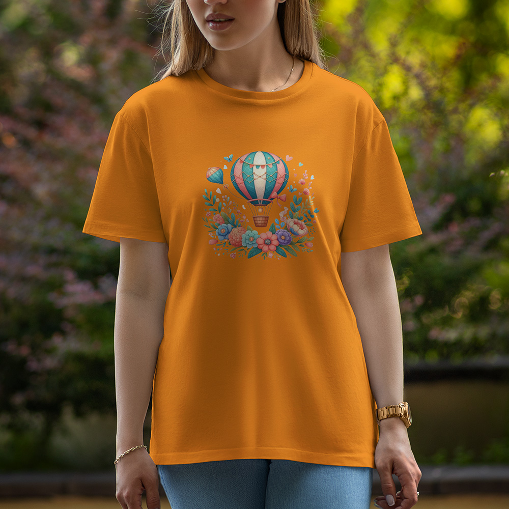 Hot Air Balloon - Half Sleeve T-Shirt For Women