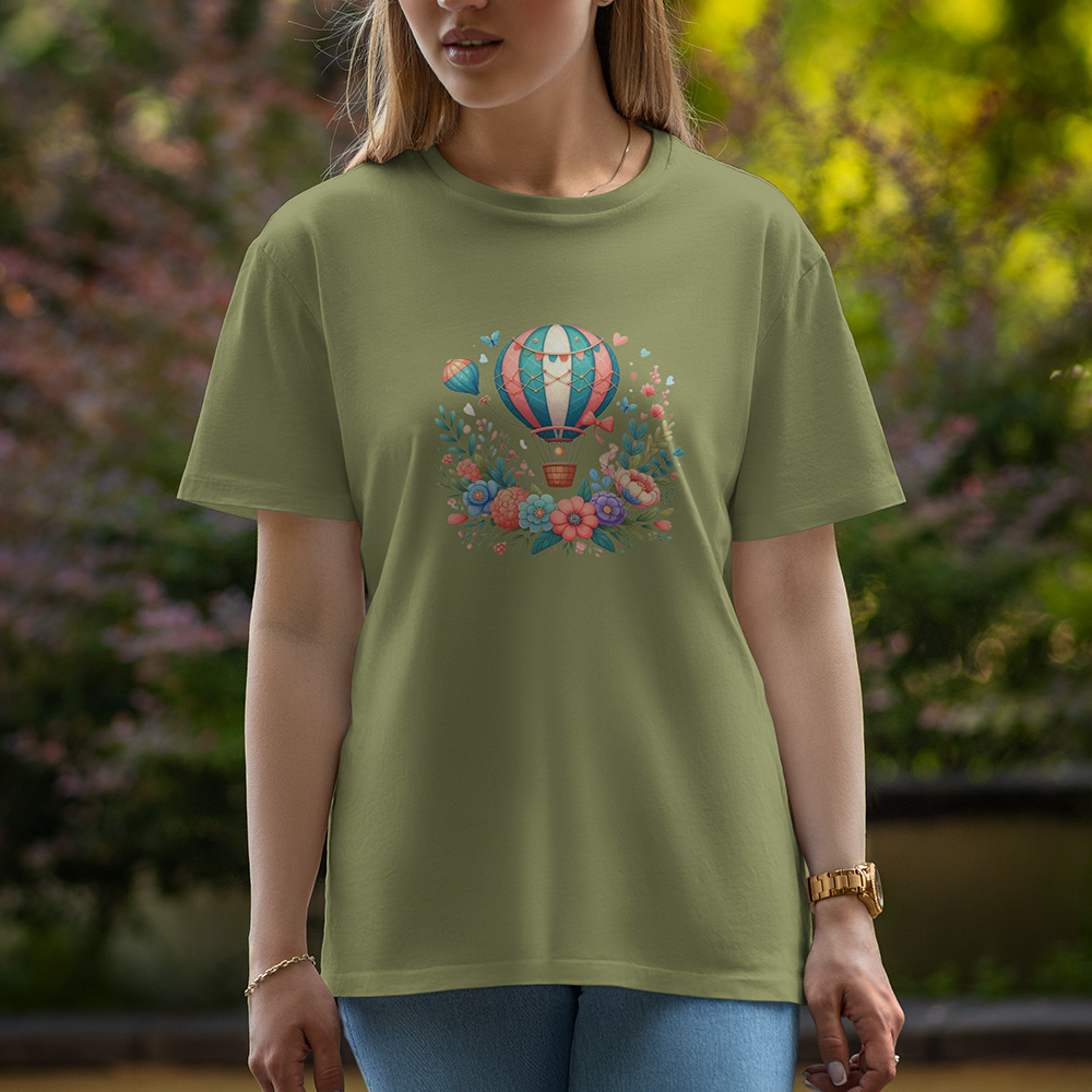 Hot Air Balloon - Half Sleeve T-Shirt For Women
