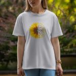 In A World full Of Roses Be A Sunflower - Half Sleeve T-Shirt For Women