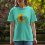 In A World full Of Roses Be A Sunflower - Half Sleeve T-Shirt For Women