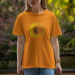 In A World full Of Roses Be A Sunflower - Half Sleeve T-Shirt For Women