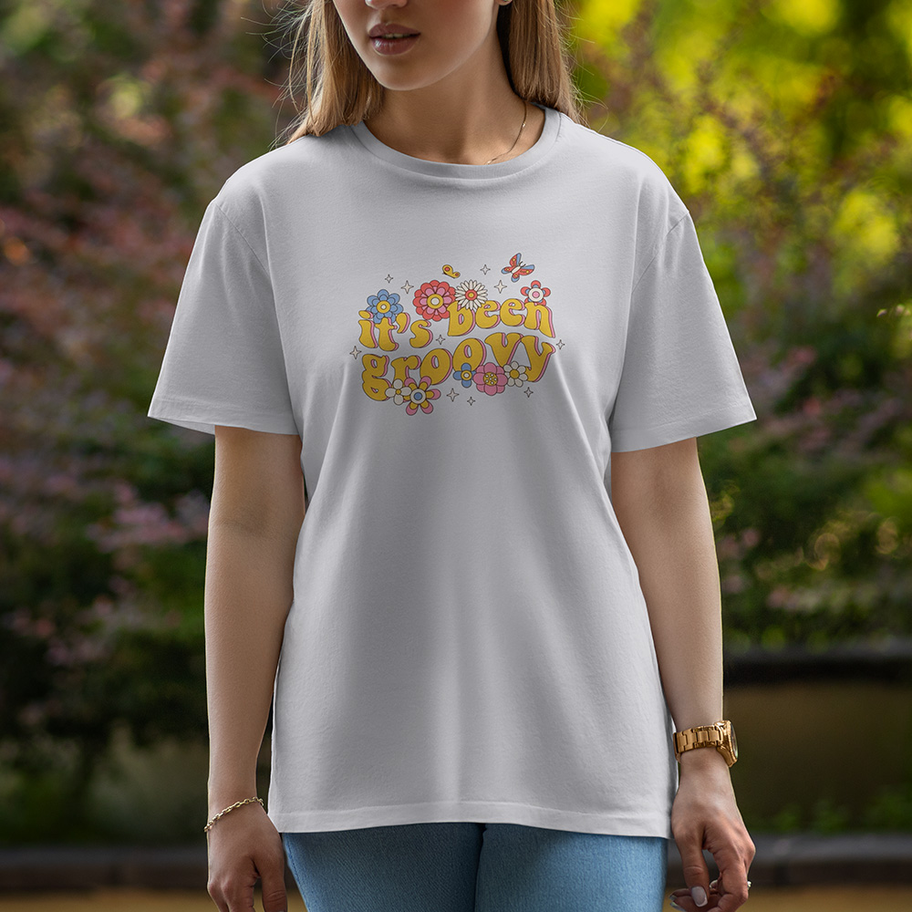 It Is Been Groovy - Half Sleeve T-Shirt For Women