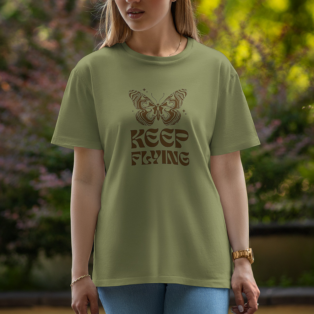 Keep Flying - Half Sleeve T-Shirt For Women