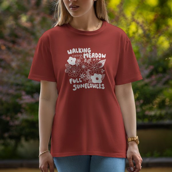 Walking - Half Sleeve T-Shirt For Women