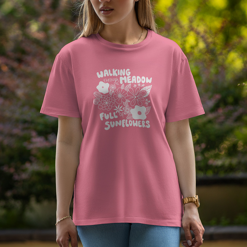 Walking - Half Sleeve T-Shirt For Women