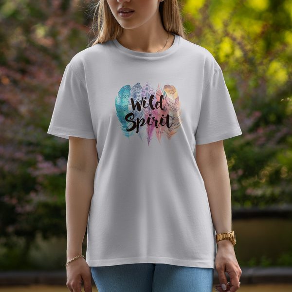 Wild Spirit - Half Sleeve T-Shirt For Women