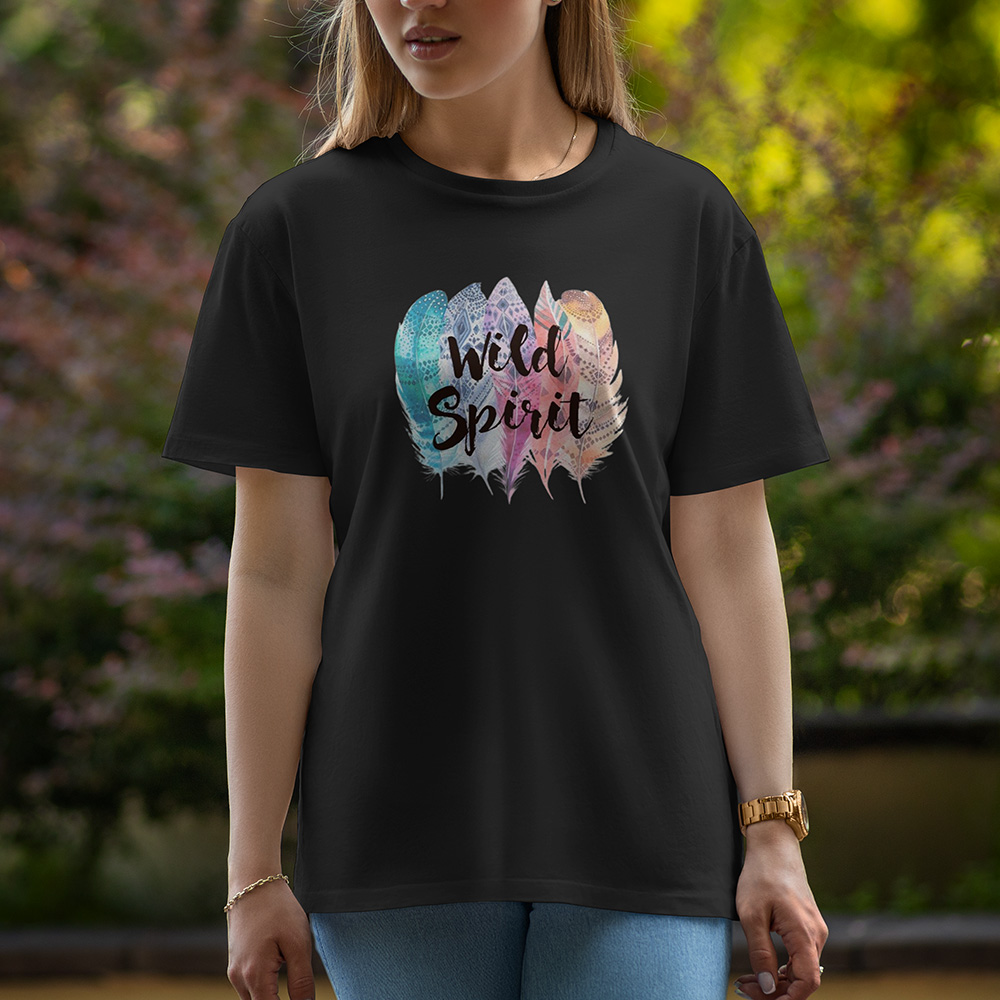 Wild Spirit - Half Sleeve T-Shirt For Women