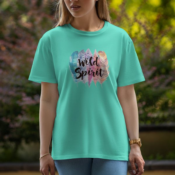 Wild Spirit - Half Sleeve T-Shirt For Women