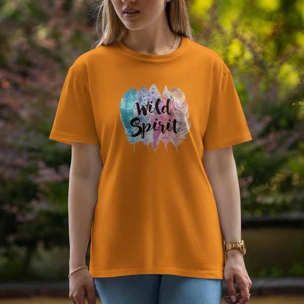 Wild Spirit - Half Sleeve T-Shirt For Women