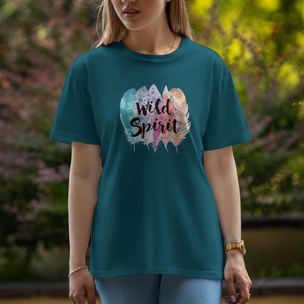 Wild Spirit - Half Sleeve T-Shirt For Women