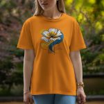 One Flower - Half Sleeve T-Shirt For Women