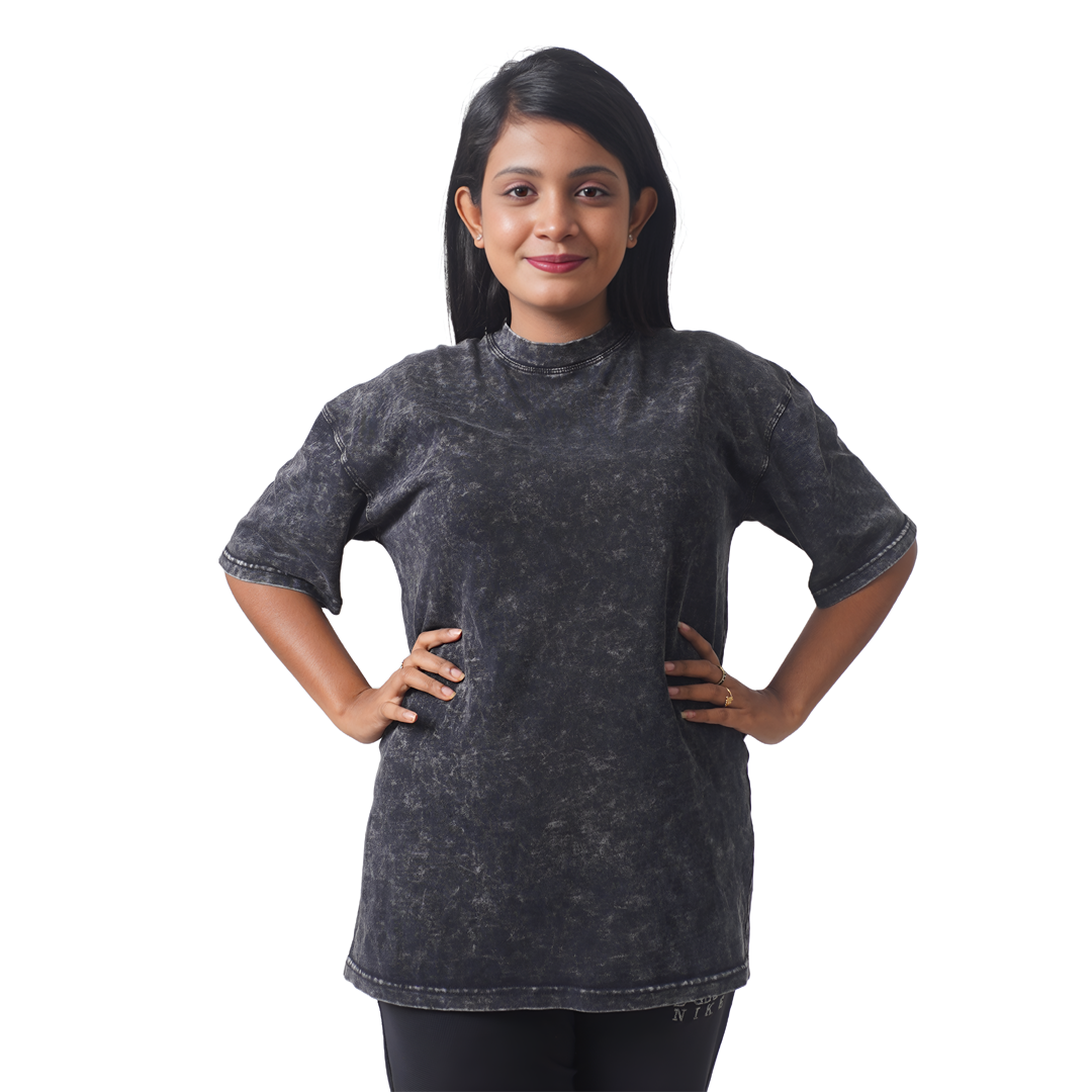 Purple - Classic Acid Wash Oversized T-Shirt