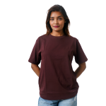 Coffee Half Sleeve Solid T-Shirt