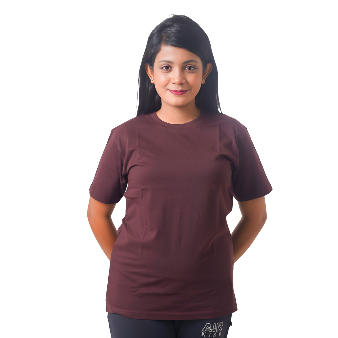 White Half Sleeve Solid T-Shirt