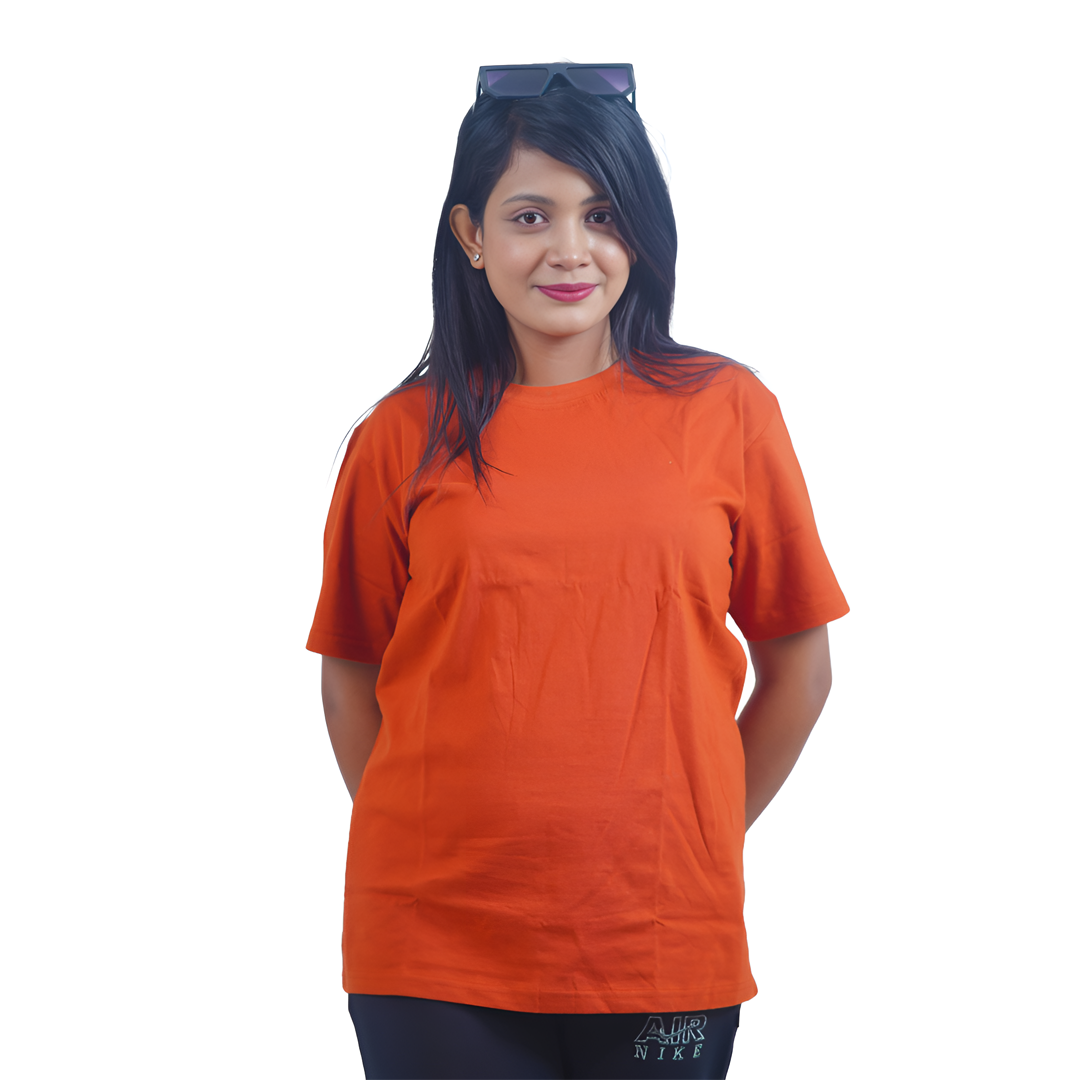 White Half Sleeve Solid T-Shirt