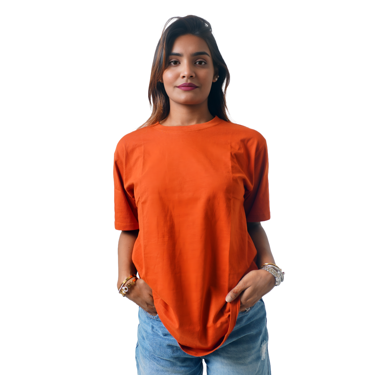 Black Half Sleeve Solid T-Shirt
