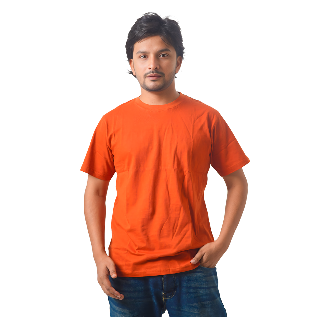 Maroon Solid T-Shirt Half Sleeve