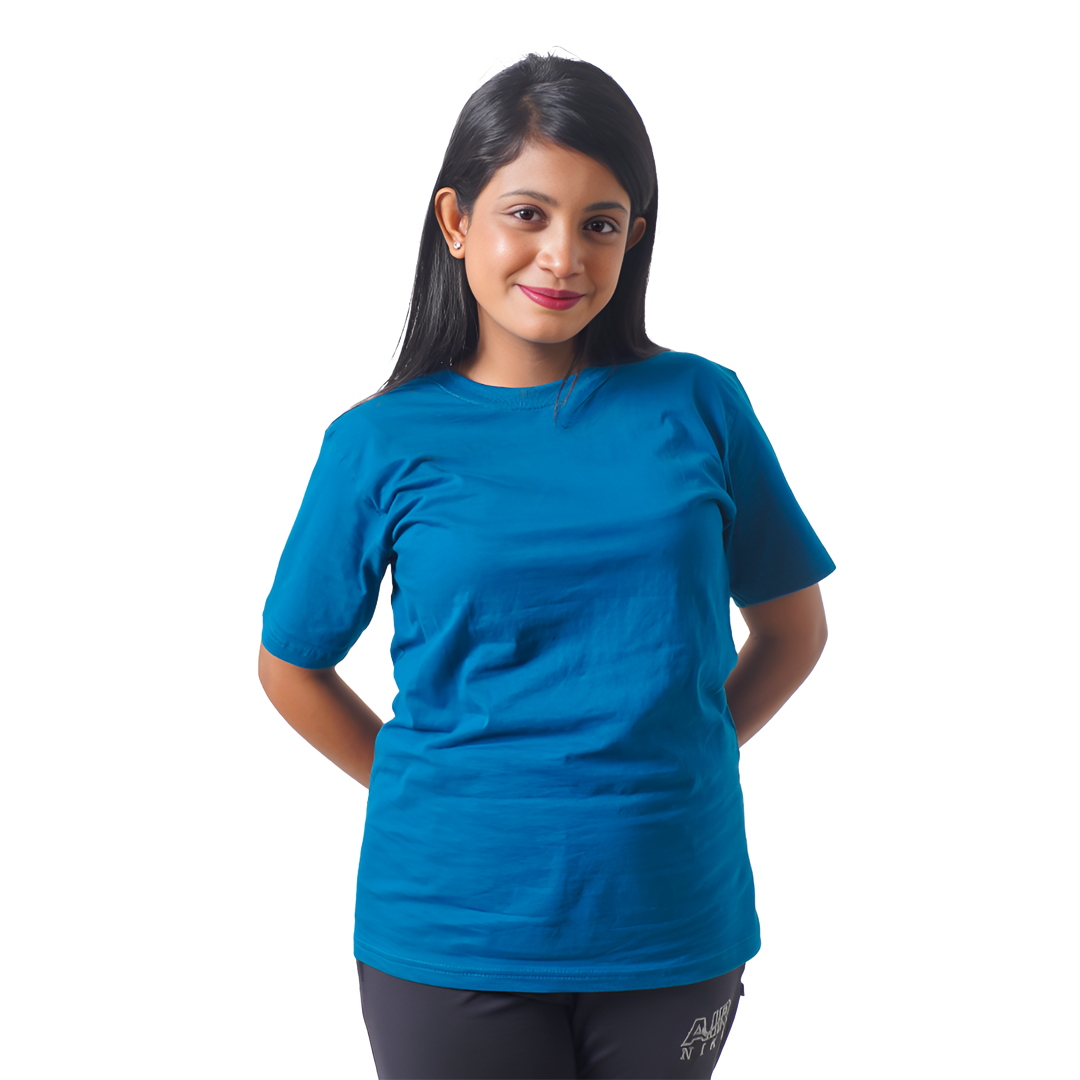 Black Half Sleeve Solid T-Shirt