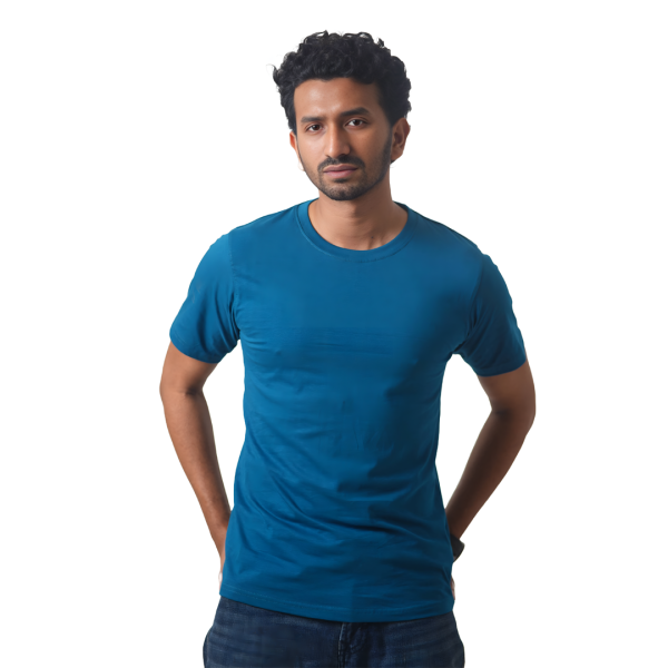 Black Solid T-Shirt Half Sleeve