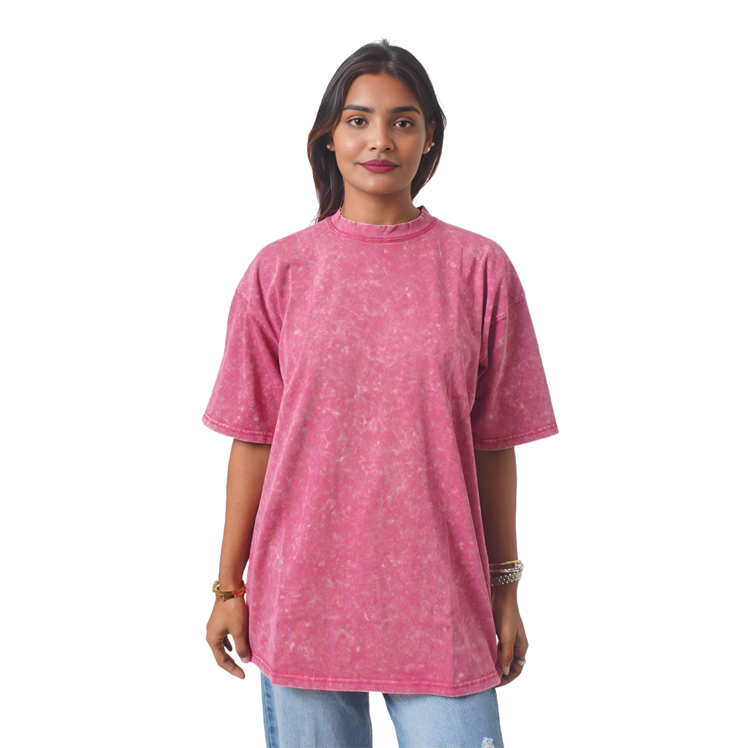 Purple - Classic Acid Wash Oversized T-Shirt